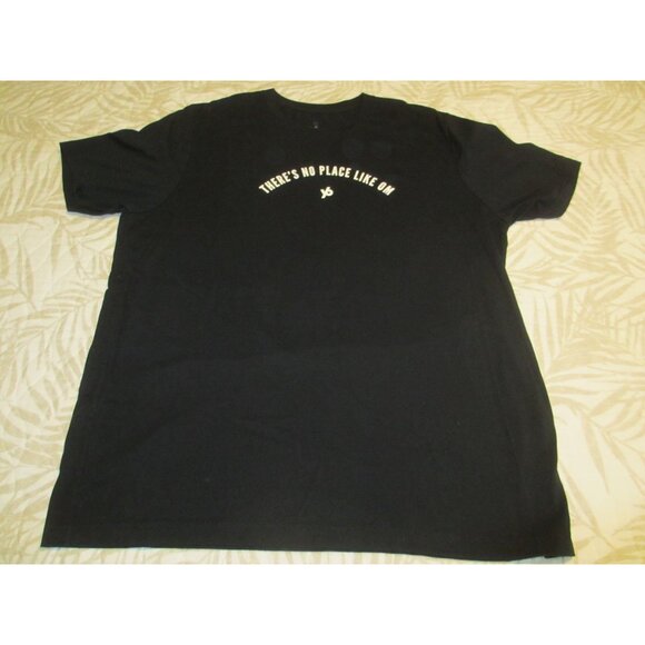 Theres No Place Like Om YogaSix Softstyle Black Tee Unisex XL 52% Cotton 48% Pol - Picture 2 of 5
